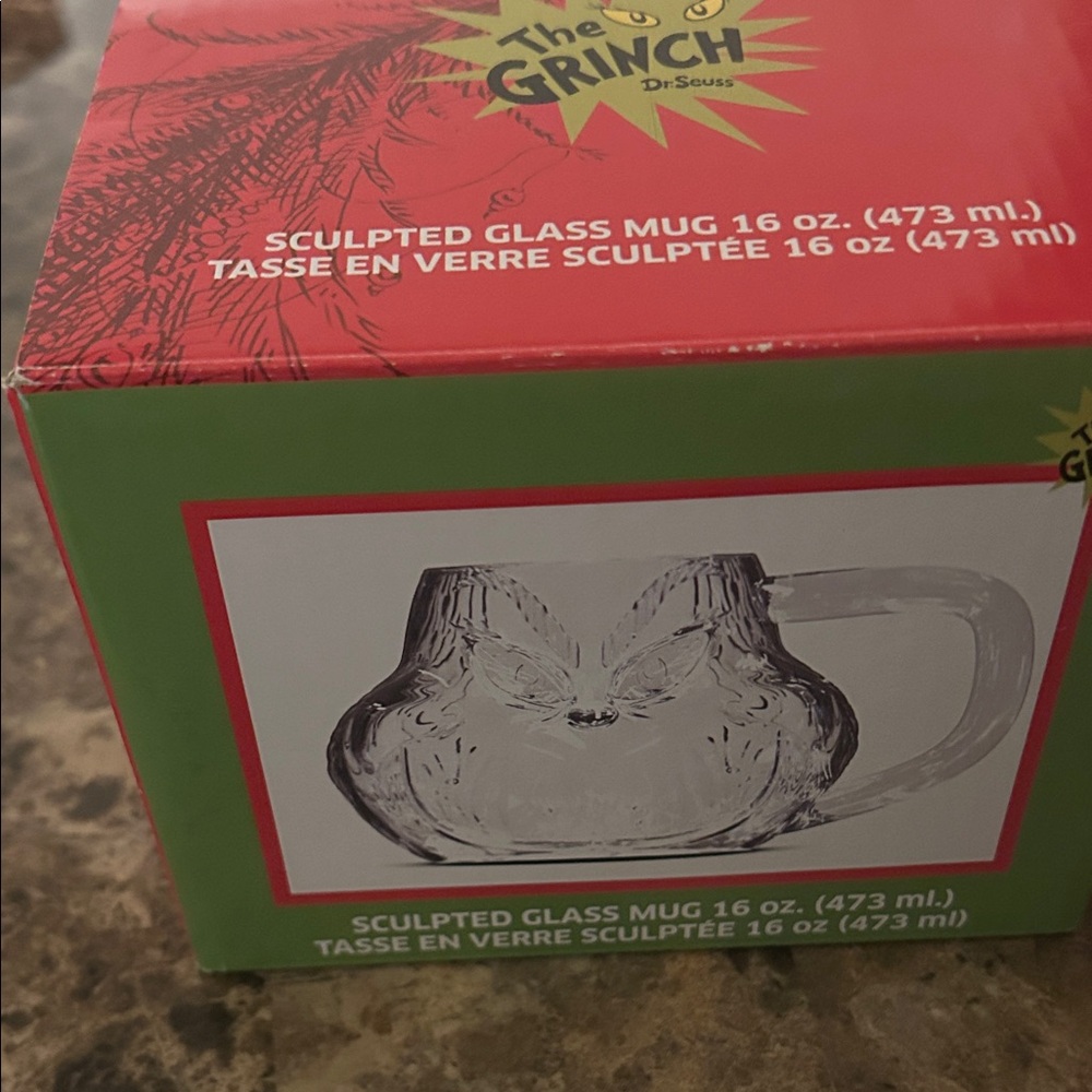 The Grinch Sculpted Glass Mug